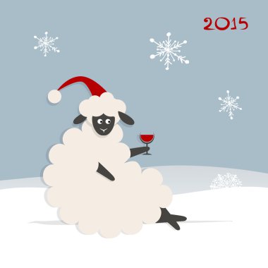 Komik koyun Noel, yeni yıl 2015 sembolü