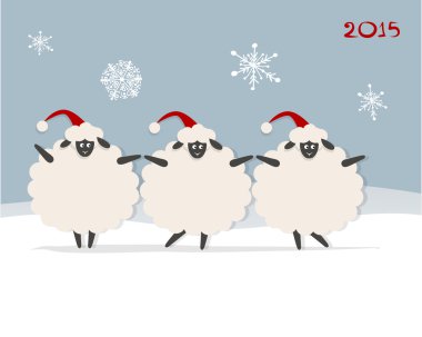 Komik koyun Noel, yeni yıl 2015 sembolü