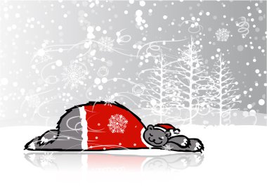 Uyku, Noel Baba ayı için tasarım kroki