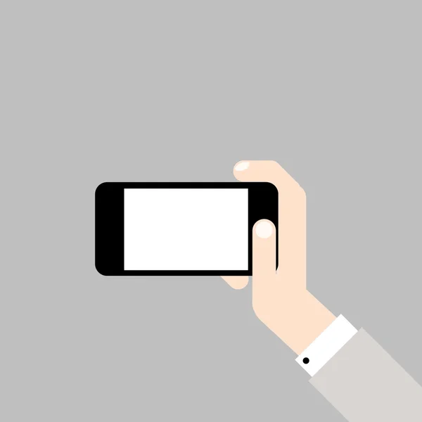 Main avec téléphone portable — Image vectorielle