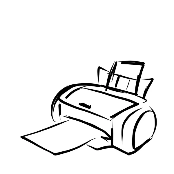 Printer schets voor uw ontwerp — Stockvector
