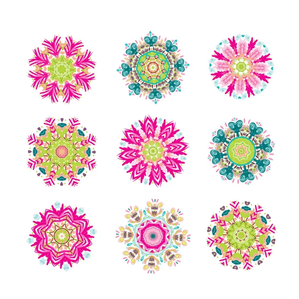 Conjunto de arabescos florales para su diseño — Archivo Imágenes Vectoriales