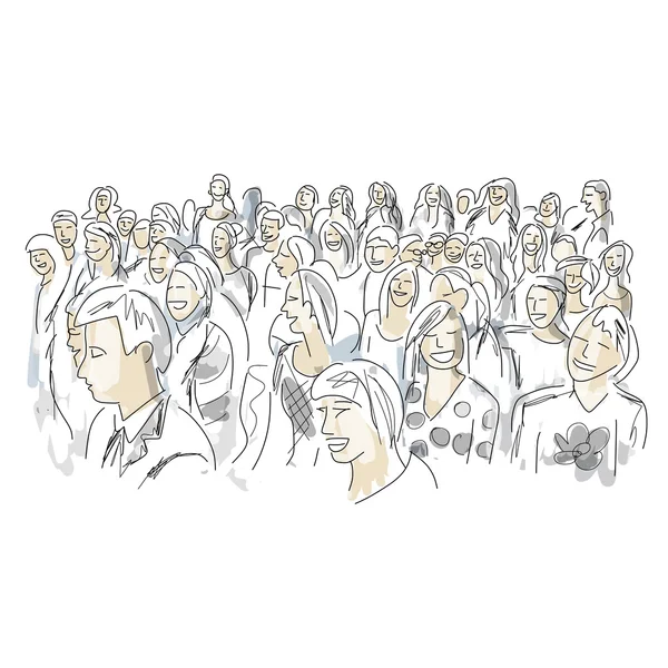 Grupo de personas, boceto para su diseño — Archivo Imágenes Vectoriales