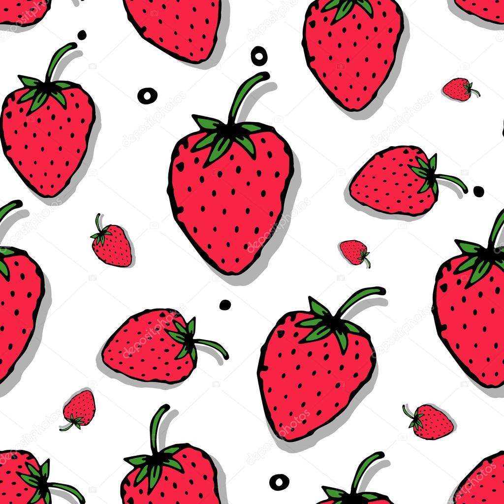 Strawberry seamless pattern for your design