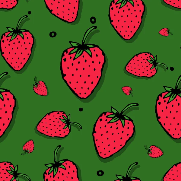 Φράουλα χωρίς ραφή πρότυπο για το σχέδιό σας — Διανυσματικό Αρχείο