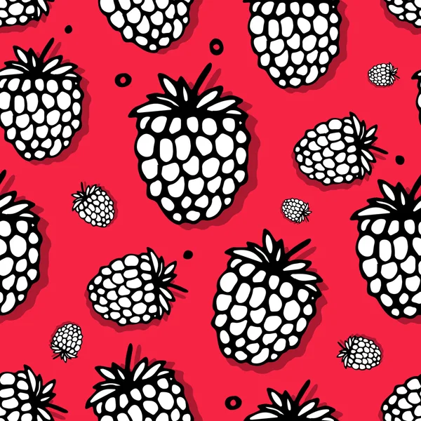 Modèle sans couture framboise pour votre conception — Image vectorielle