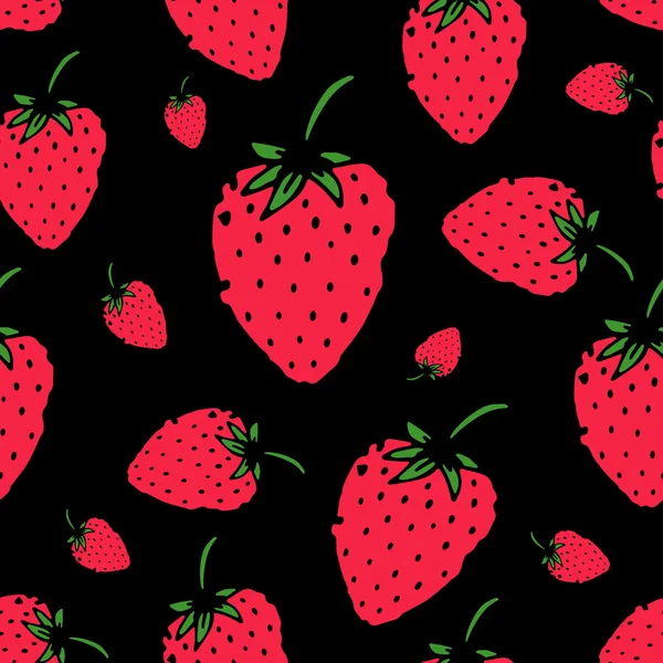 Strawberry seamless mönster för din design — Stock vektor