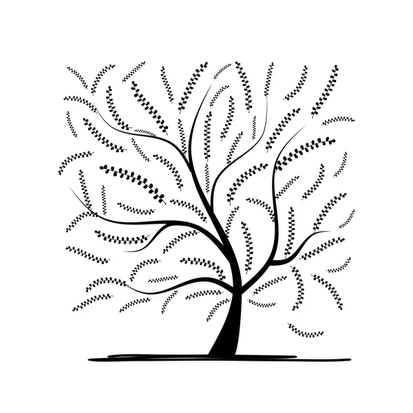 Árvore de arte para seu projeto — Vetor de Stock