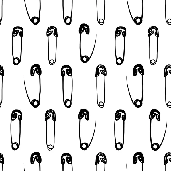Safety pin, seamless pattern for your design — Stock Vector