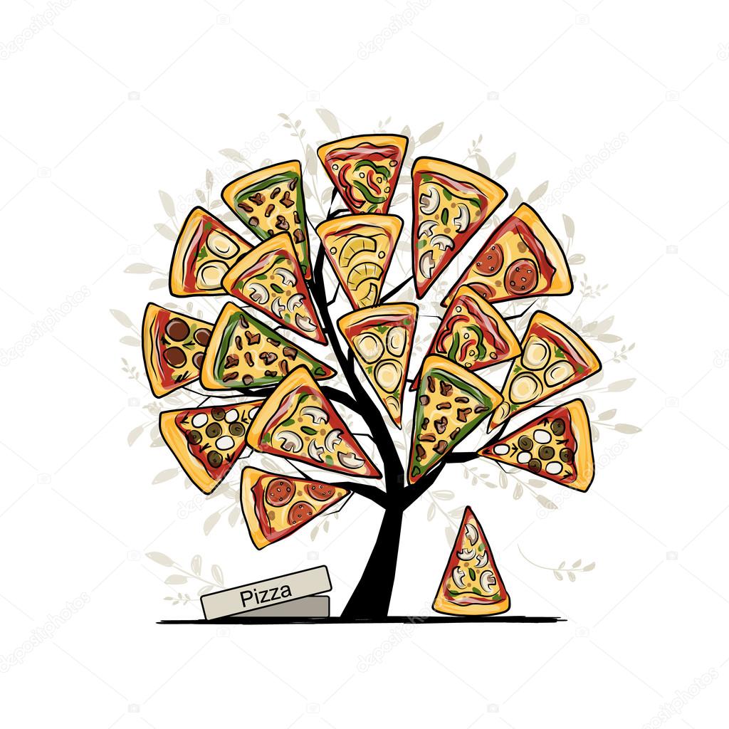 Pizza tree, sketch for your design