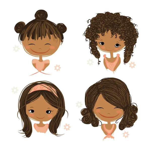 Cute Girl Smiling Sketch For Your Design Stock Vector Image By C Kudryashka