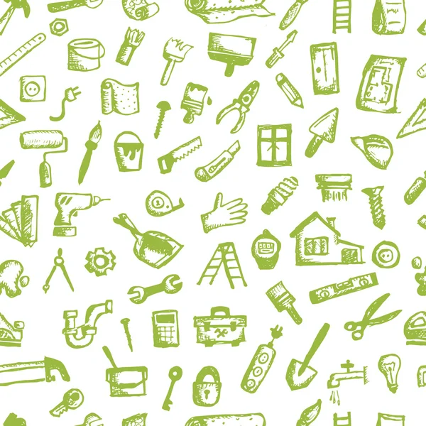 House repair, seamless pattern for your design — Stock Illustration House repair, seamless pattern for your design Stock Vector