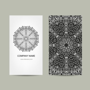 Kartvizit tasarımı. Süslü arka plan