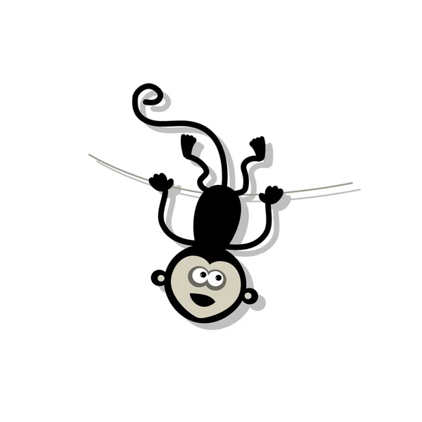 Scimmia divertente per il tuo design — Vettoriale Stock