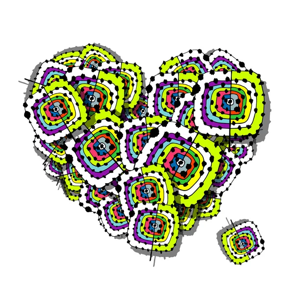 Forma abstracta del corazón para su diseño — Archivo Imágenes Vectoriales