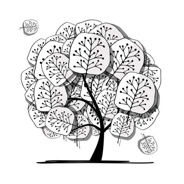 Tasarımınız için soyut ağaç — Stok Vektör