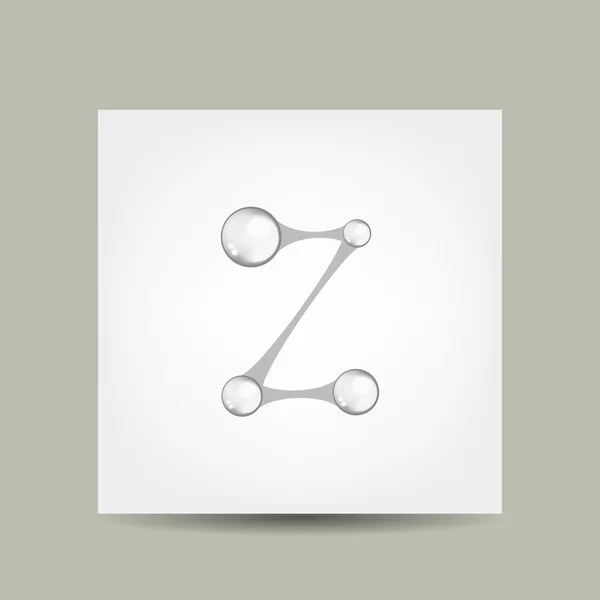 Design carte de vizită cu litera Z — Vector de stoc
