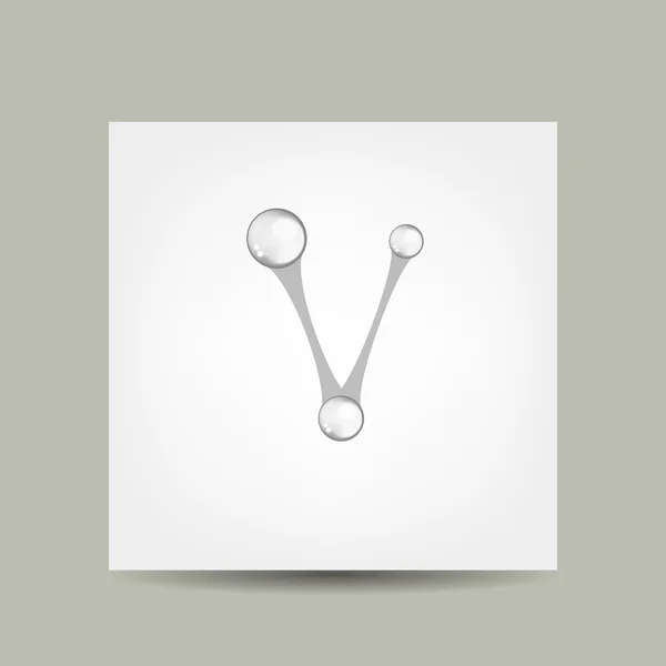 Diseño de tarjeta de visita con letra V — Vector de stock