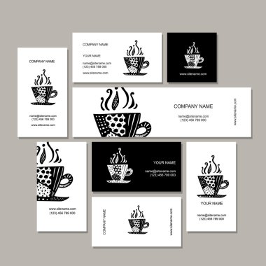 İş kartları koleksiyonu, kahve Kupası tasarım