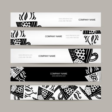 Banner şablon, kahve Kupası tasarım