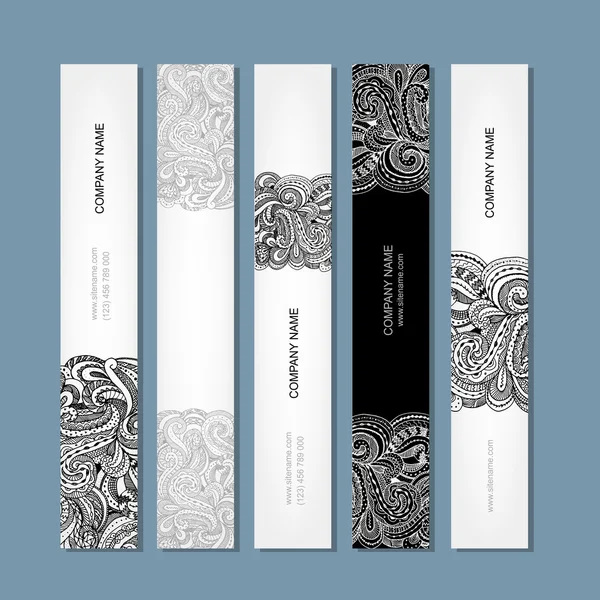 Set di banner, design floreale — Vettoriale Stock