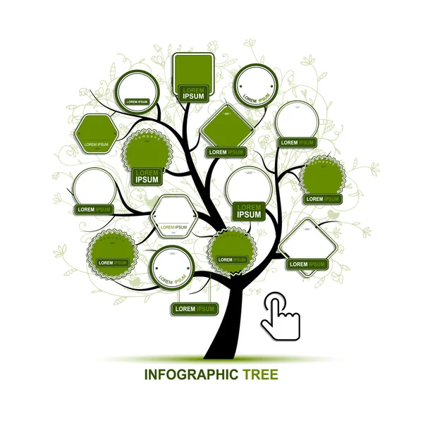 Infografik-Baum, Vorlage für Ihr Design — Stockvektor