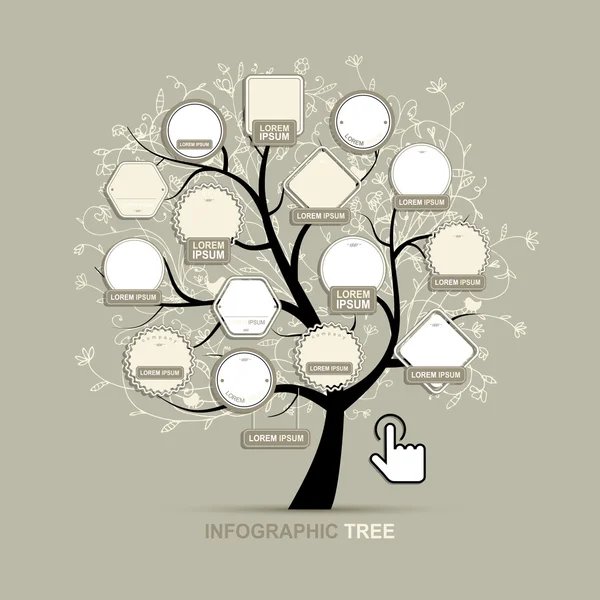 Arbre infographique, modèle pour votre conception — Image vectorielle