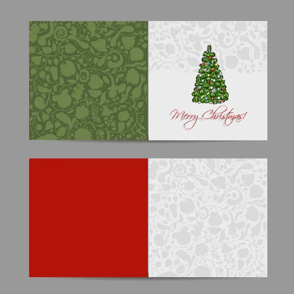 Tarjeta de Navidad, boceto para tu diseño — Vector de stock