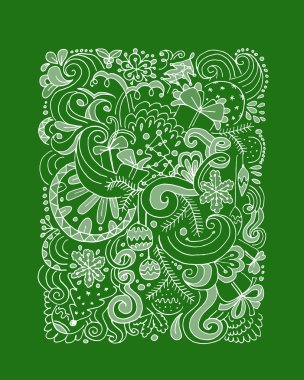 Soyut Noel desen, tasarımınız için kroki