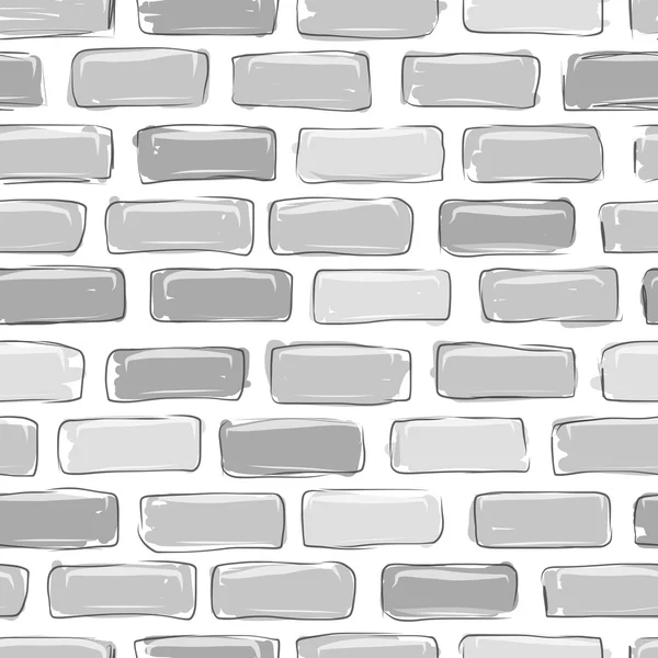 Brick wall grey, sketch for your design — Stock Vector