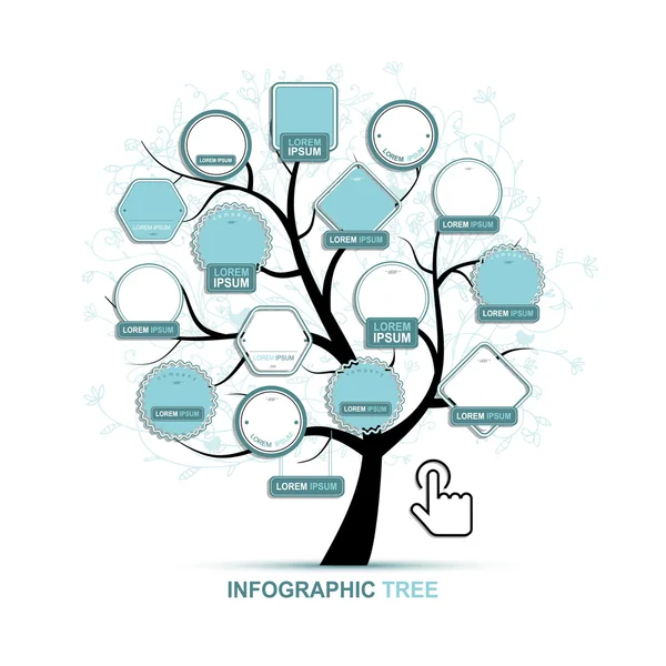 Árvore infográfica, modelo para o seu design — Vetor de Stock