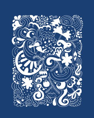 Soyut Noel desen, tasarımınız için kroki