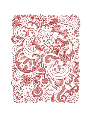 Soyut Noel desen, tasarımınız için kroki