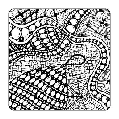Zentangle süsleme, tasarım için kroki