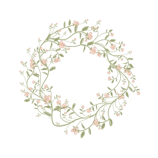 Cadre floral printemps pour votre design — Image vectorielle