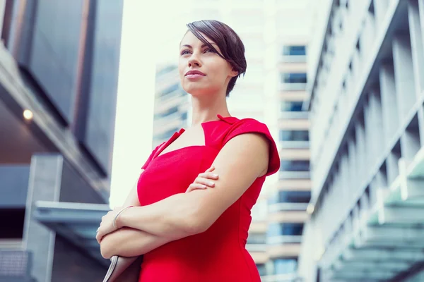 Retrato de mujer de negocios afuera — Foto de Stock