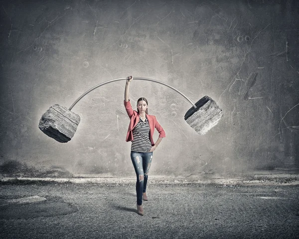 Ela é poderosa e determinada. — Fotografia de Stock