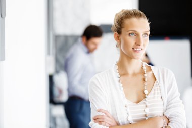 Office çekici kadın işçi