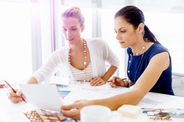 Ofiste iki bayan meslektaşım var.