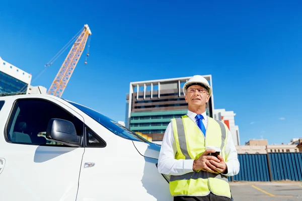 Ingeniero constructor en la obra — Foto de Stock