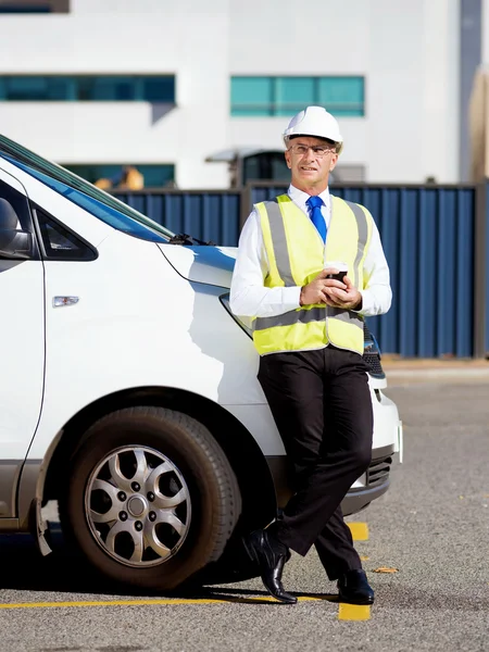 Ingeniero constructor en la obra — Foto de Stock