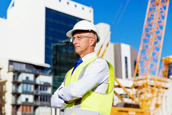 Ingeniero constructor en la obra — Foto de Stock