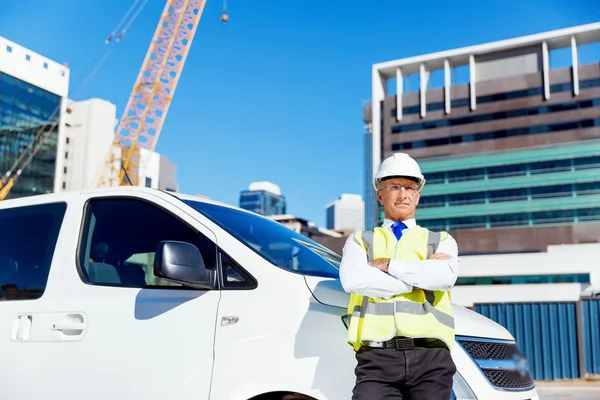 Ingeniero constructor en la obra — Foto de Stock