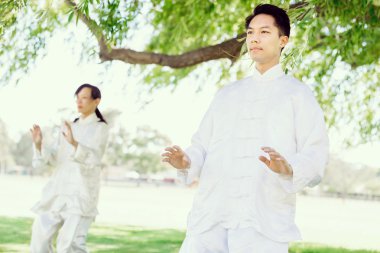 İnsanlar Park Thai chi