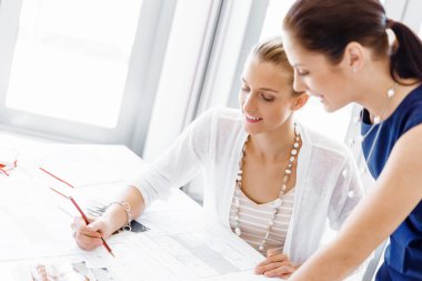 Ofiste iki bayan meslektaşım var.