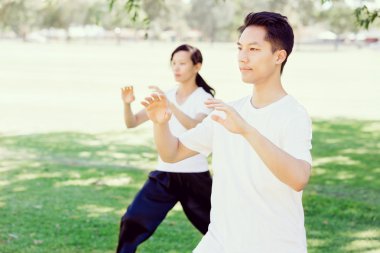 İnsanlar Park Thai chi