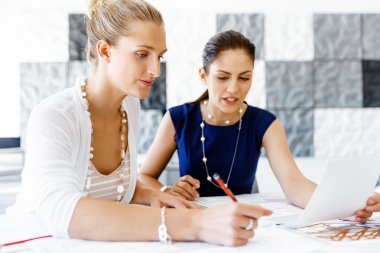 Ofiste iki bayan meslektaşım var.