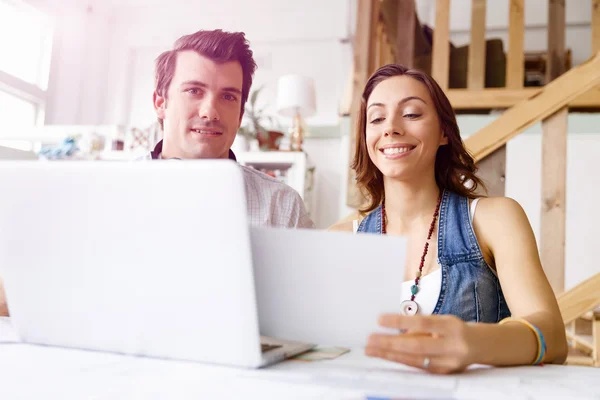 Start-up Team of two young people — Stock Photo, Image