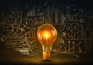 Bright ideas on wall clipart