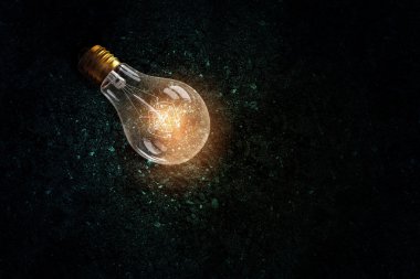 toprak üzerinde ampul